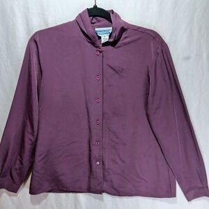 Women's Pendleton Plum Colored Button Up. Size 10 Petite